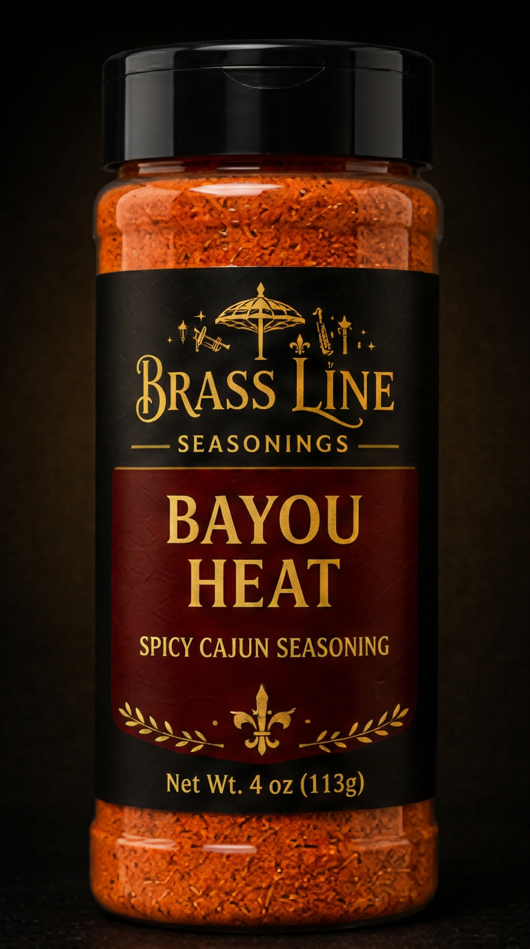 Bayou Heat Spicy Cajun Seasoning bottle