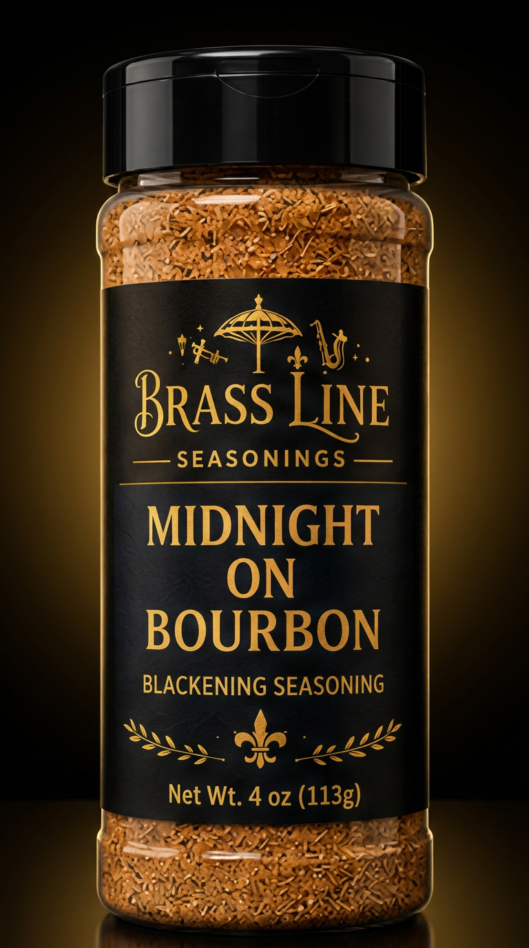 Midnight on Bourbon Louisiana Blackening Seasoning bottle