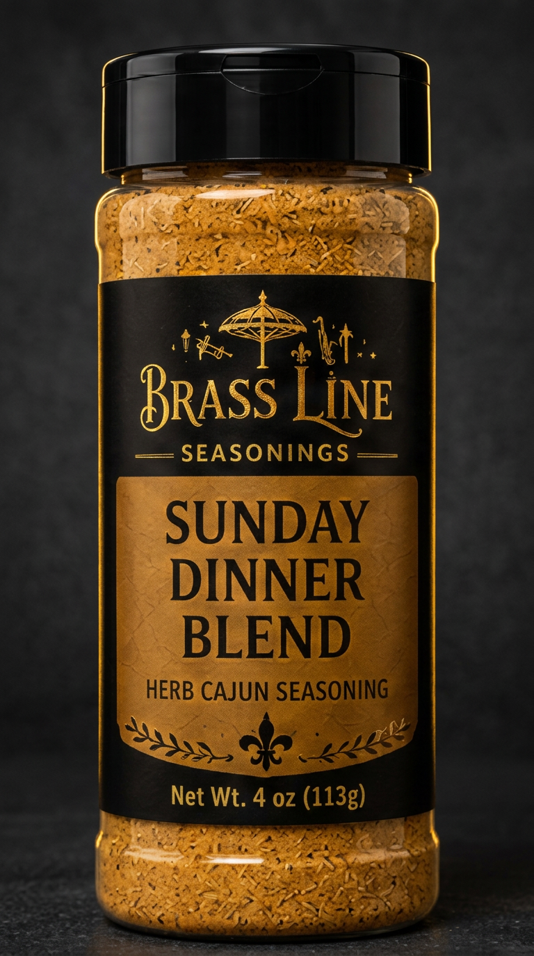 Sunday Dinner Blend Savory Herb Cajun Seasoning bottle