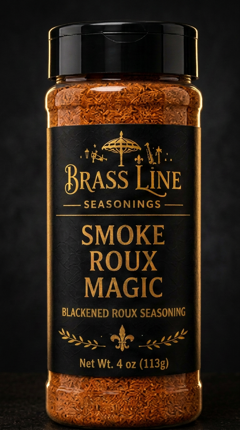Smoke Roux Magic Blackened Roux Seasoning / Roux Enhancer bottle