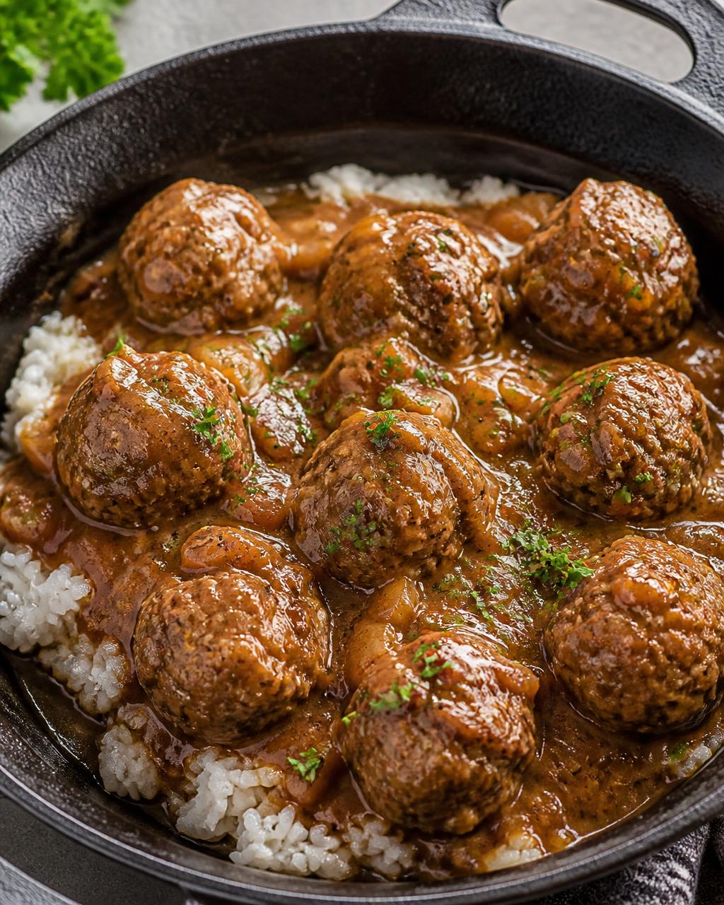 Creole Meatballs and Gravy